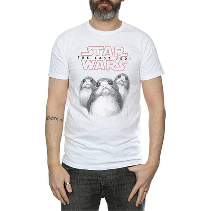 White - Front - Star Wars: The Last Jedi Mens Porg Cotton T-Shirt