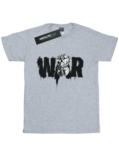 Sports Grey - Front - Marvel Womens-Ladies Avengers Infinity War Fist Cotton Boyfriend T-Shirt