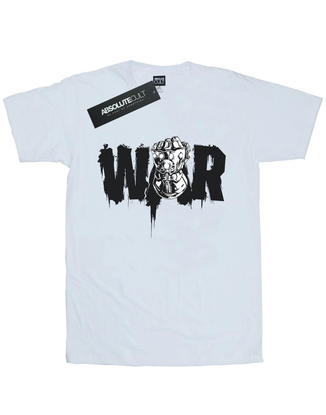White - Front - Marvel Womens-Ladies Avengers Infinity War Fist Cotton Boyfriend T-Shirt