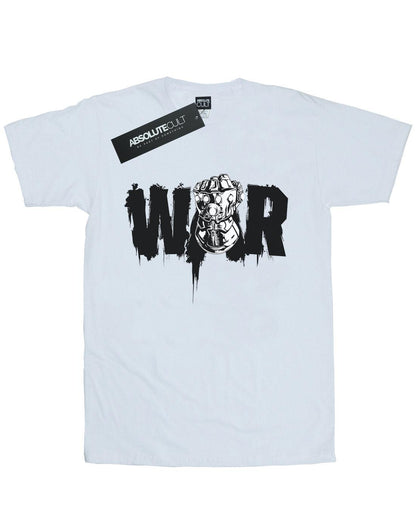 White - Front - Marvel Womens-Ladies Avengers Infinity War Fist Cotton Boyfriend T-Shirt