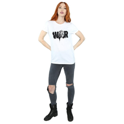 White - Side - Marvel Womens-Ladies Avengers Infinity War Fist Cotton Boyfriend T-Shirt