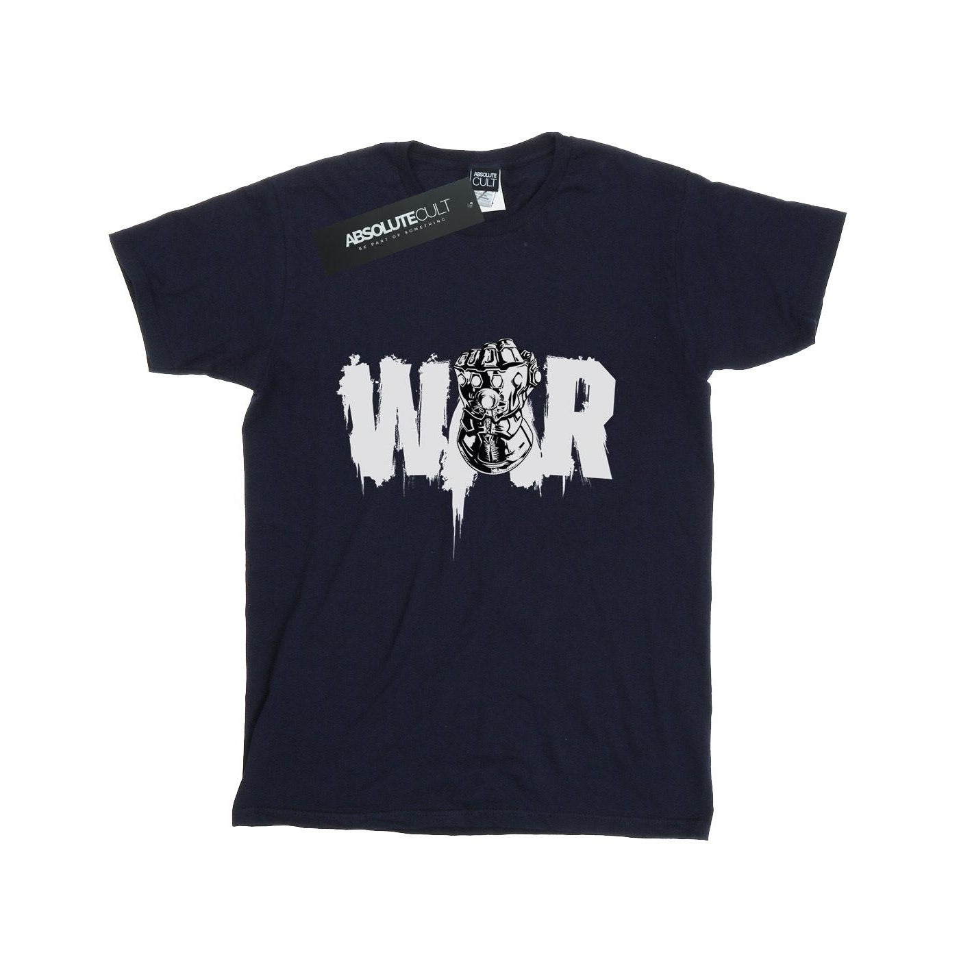 Navy Blue - Front - Marvel Womens-Ladies Avengers Infinity War Fist Cotton Boyfriend T-Shirt