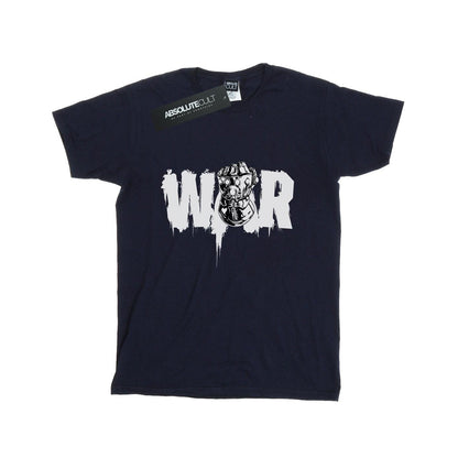 Navy Blue - Front - Marvel Womens-Ladies Avengers Infinity War Fist Cotton Boyfriend T-Shirt