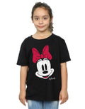Black - Lifestyle - Disney Girls Minnie Mouse Face Cotton T-Shirt