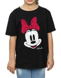 Black - Pack Shot - Disney Girls Minnie Mouse Face Cotton T-Shirt