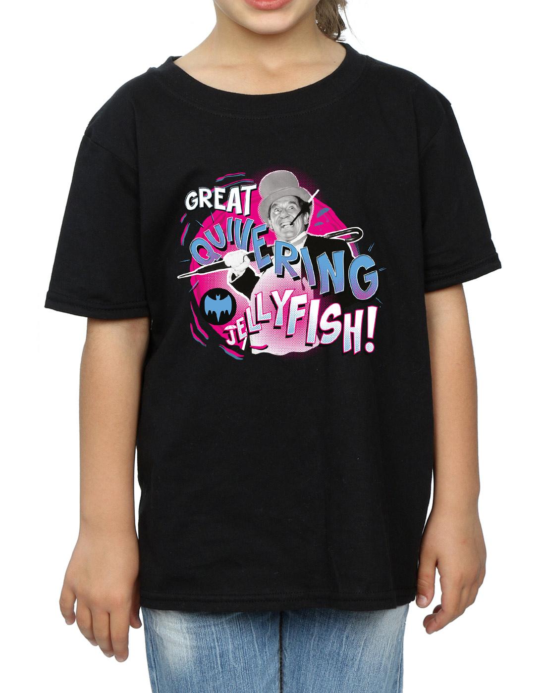 Black - Side - DC Comics Girls Batman TV Series The Penguin Jellyfish Cotton T-Shirt