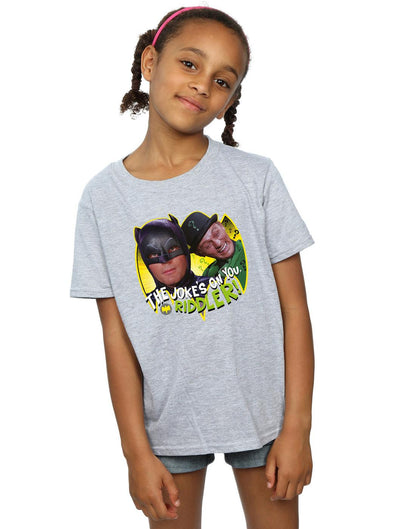 Sports Grey - Back - DC Comics Girls Batman TV Series The Riddler Joke Cotton T-Shirt