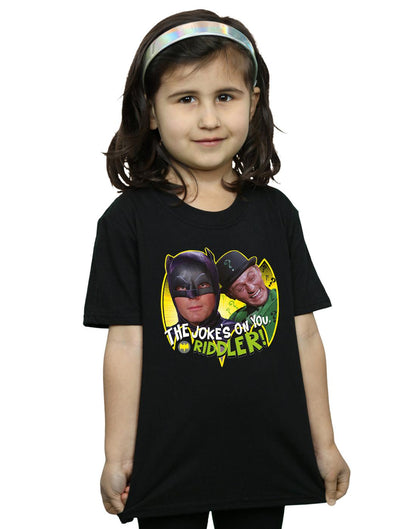 Black - Back - DC Comics Girls Batman TV Series The Riddler Joke Cotton T-Shirt