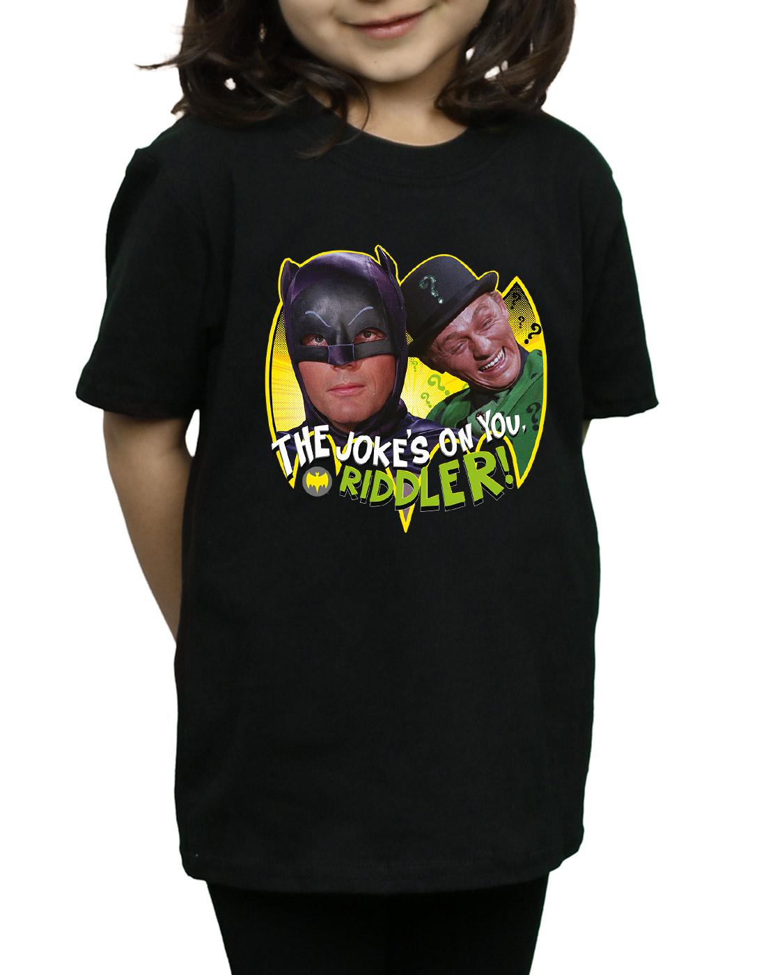 Black - Side - DC Comics Girls Batman TV Series The Riddler Joke Cotton T-Shirt
