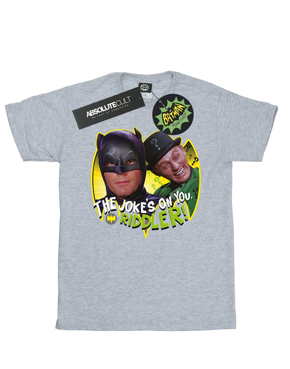 Sports Grey - Front - DC Comics Girls Batman TV Series The Riddler Joke Cotton T-Shirt