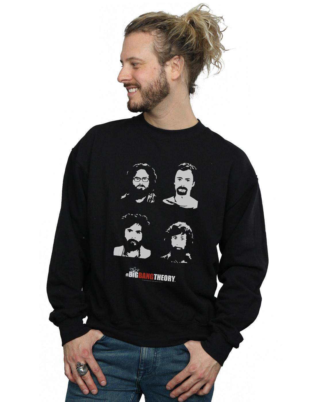 Black - Back - The Big Bang Theory Mens Expedition Beards Cotton Sweatshirt