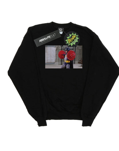 Black - Front - DC Comics Womens-Ladies Batman TV Series Bat Gains Sweatshirt