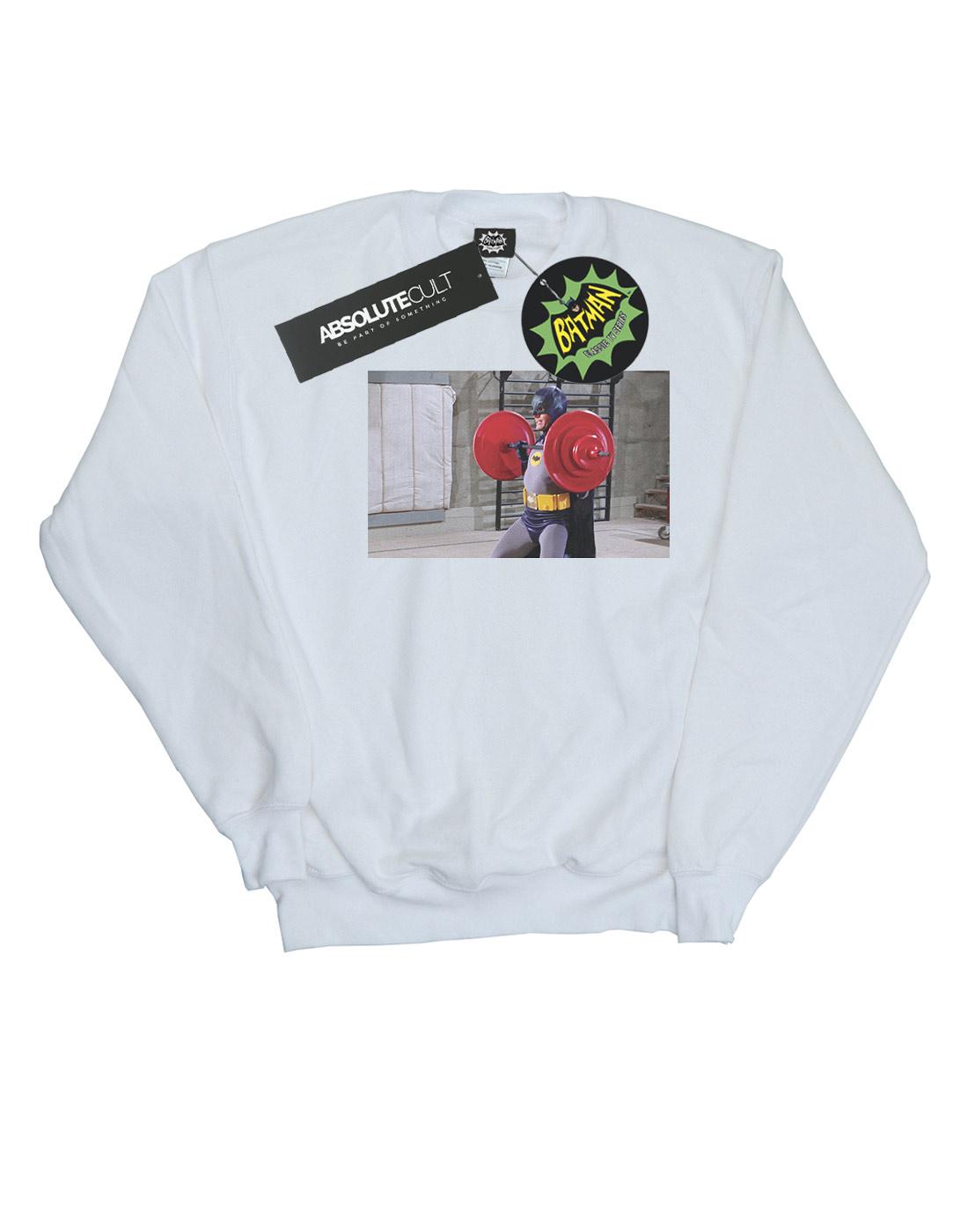 White - Front - DC Comics Womens-Ladies Batman TV Series Bat Gains Sweatshirt