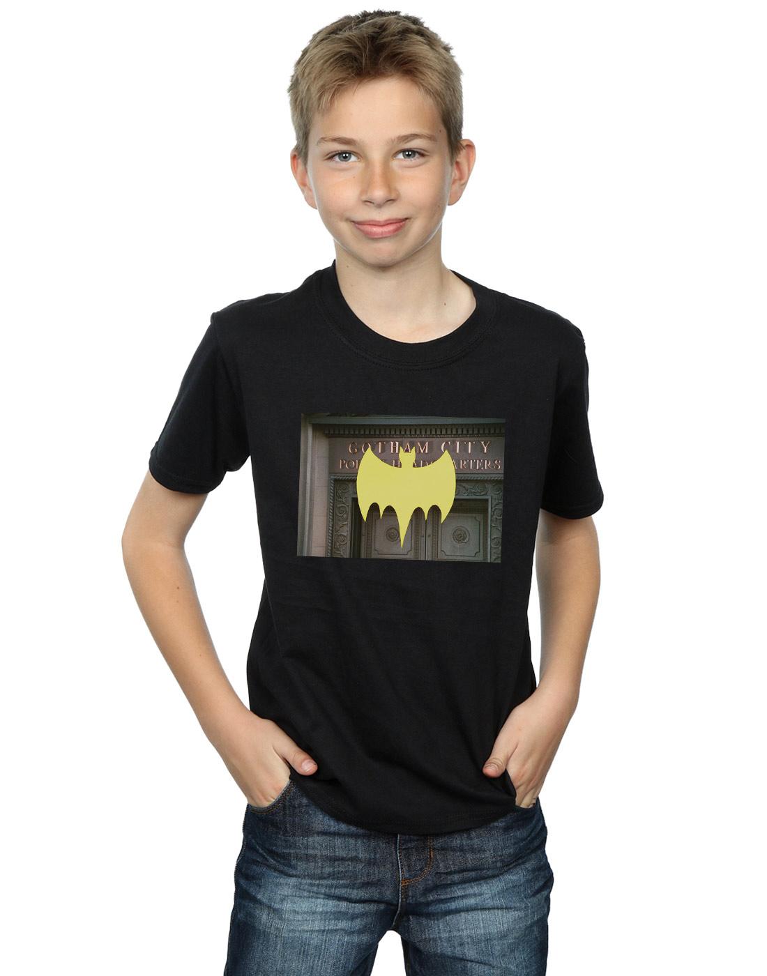 Black - Back - DC Comics Boys Batman TV Series Gotham City Police T-Shirt