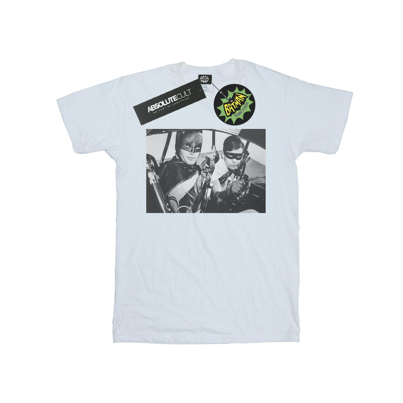 White - Front - DC Comics Boys Batman TV Series Ready For Action T-Shirt