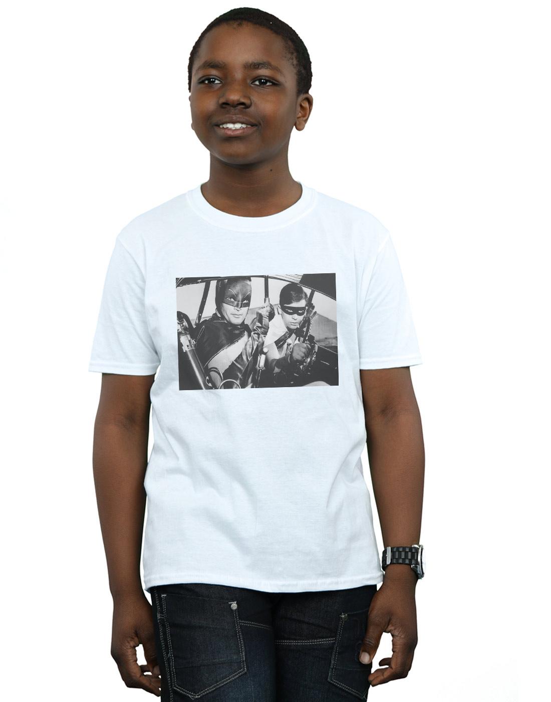 White - Back - DC Comics Boys Batman TV Series Ready For Action T-Shirt