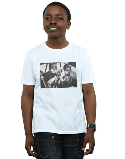 White - Back - DC Comics Boys Batman TV Series Ready For Action T-Shirt