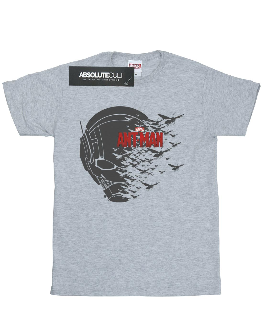 Heather Grey - Front - Marvel Mens Ant-Man Flying Helmet T-Shirt