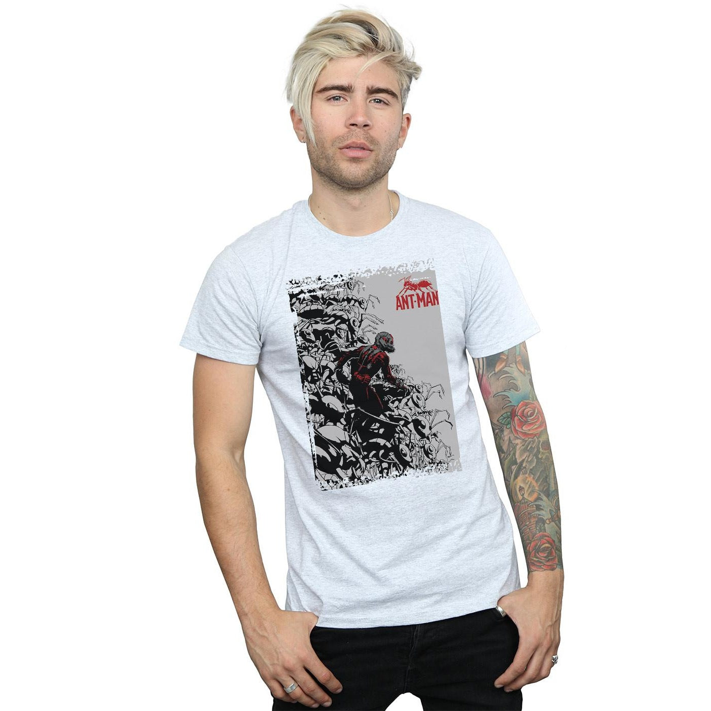 Sports Grey - Back - Marvel Mens Ant-Man Army T-Shirt