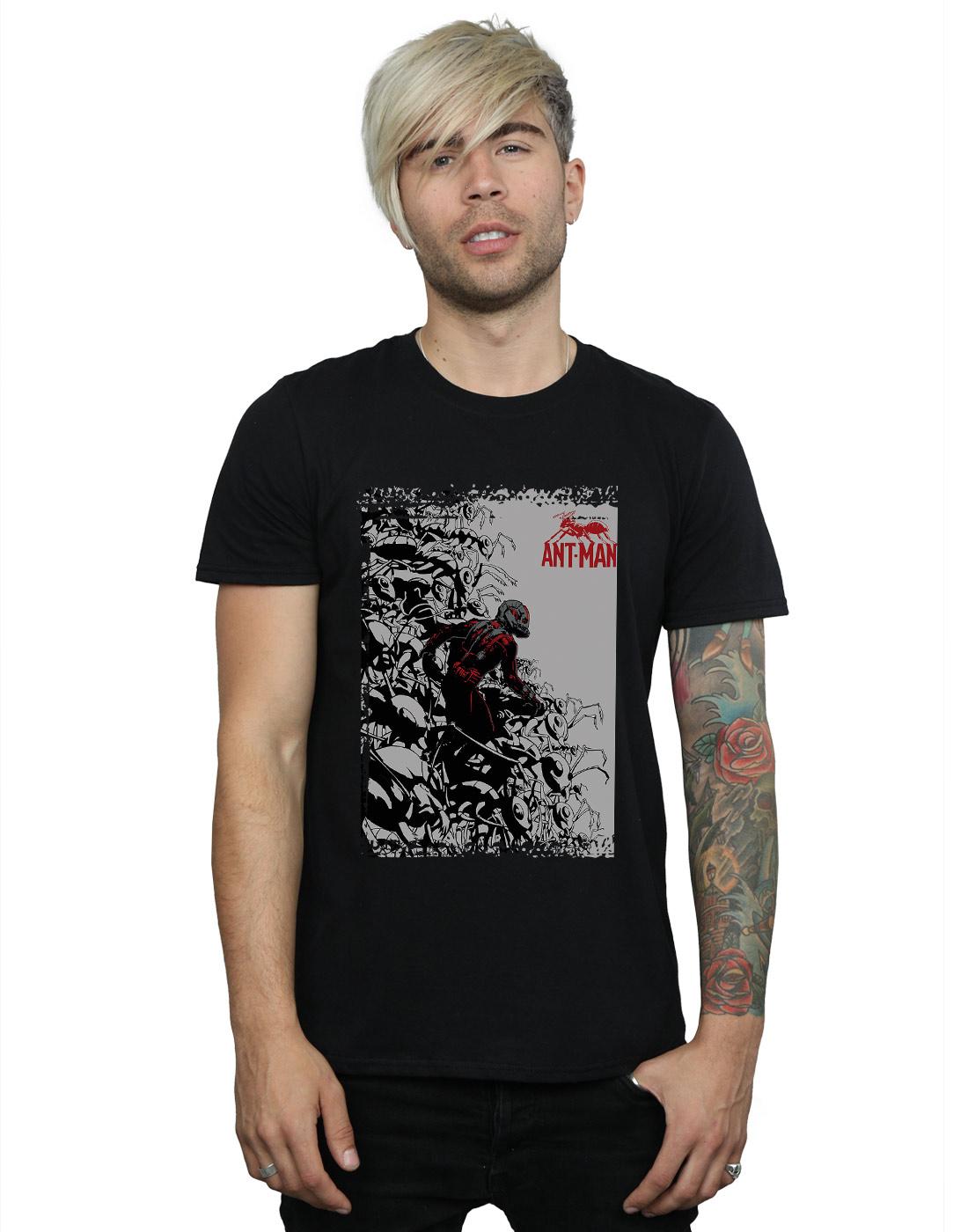 Black - Back - Marvel Mens Ant-Man Army T-Shirt