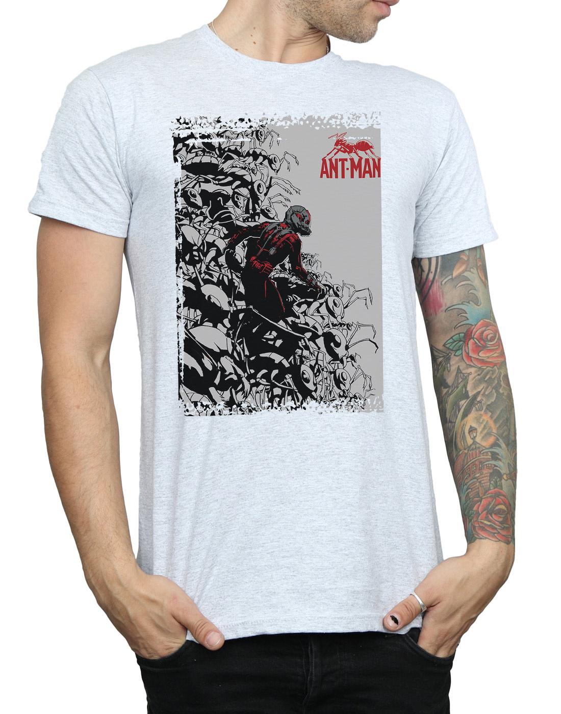Sports Grey - Side - Marvel Mens Ant-Man Army T-Shirt