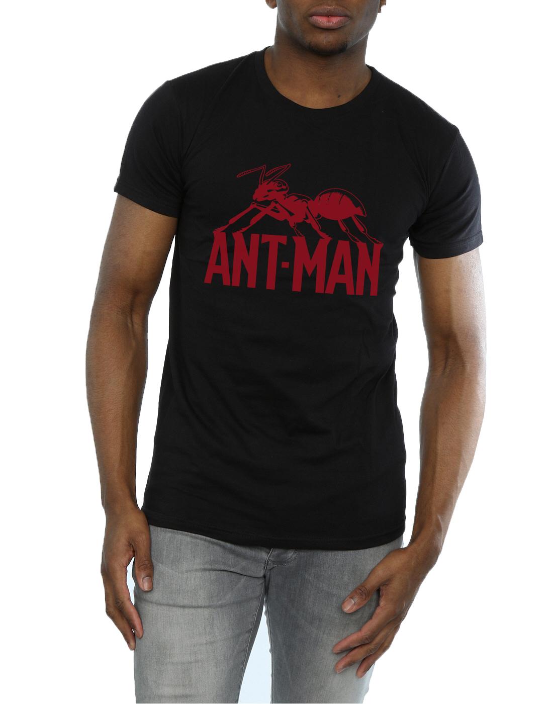 Black - Side - Marvel Mens Ant-Man Logo T-Shirt