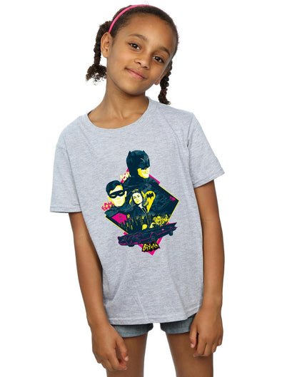 Sports Grey - Back - DC Comics Girls Batman TV Series Character Pop Art Cotton T-Shirt