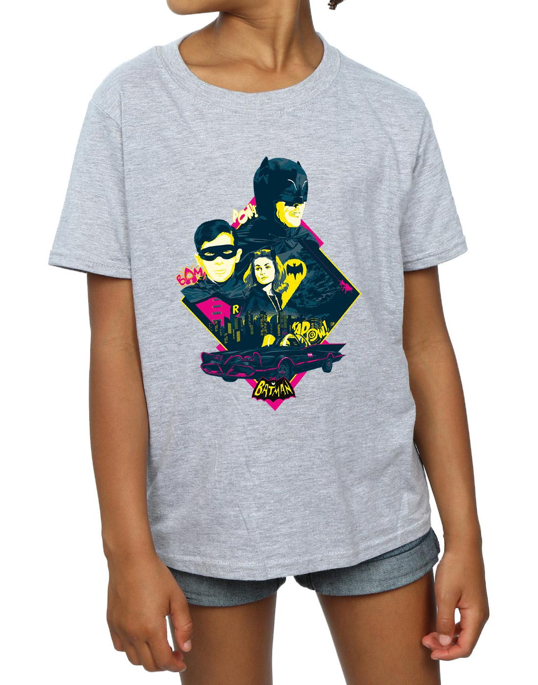 Sports Grey - Side - DC Comics Girls Batman TV Series Character Pop Art Cotton T-Shirt