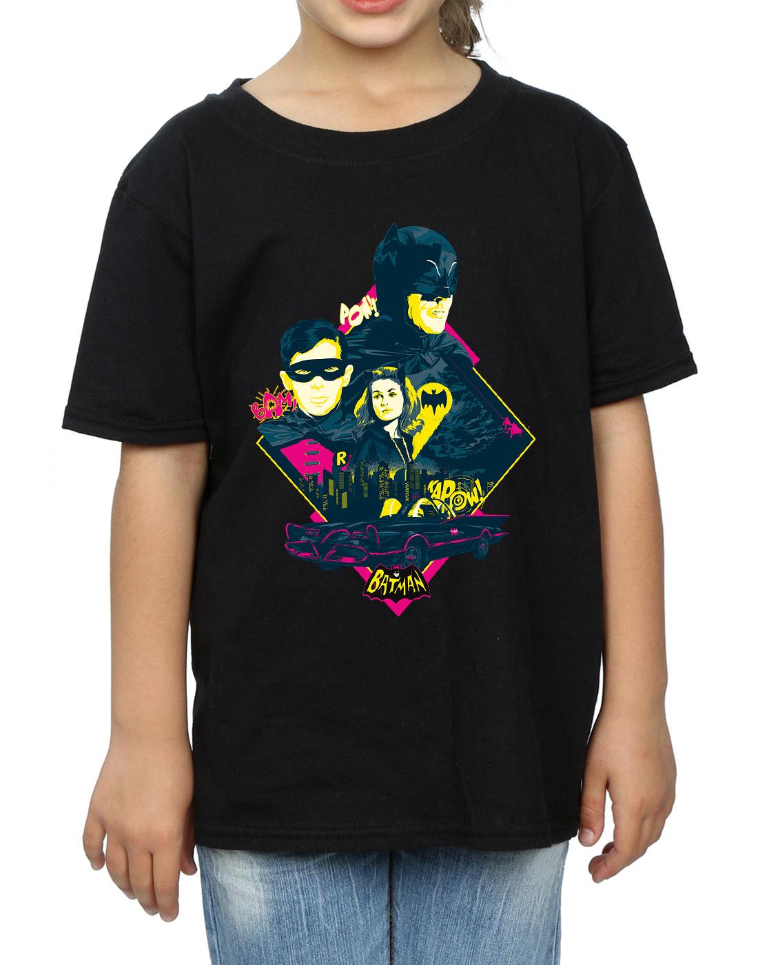 Black - Side - DC Comics Girls Batman TV Series Character Pop Art Cotton T-Shirt