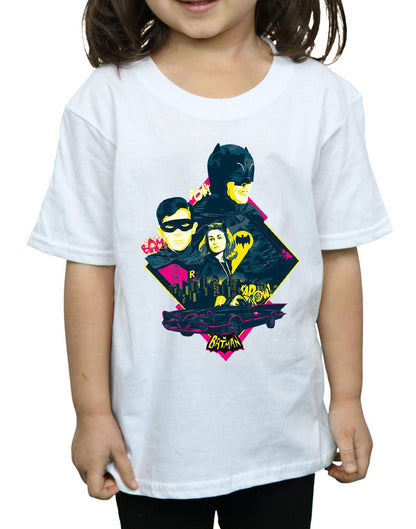 White - Side - DC Comics Girls Batman TV Series Character Pop Art Cotton T-Shirt