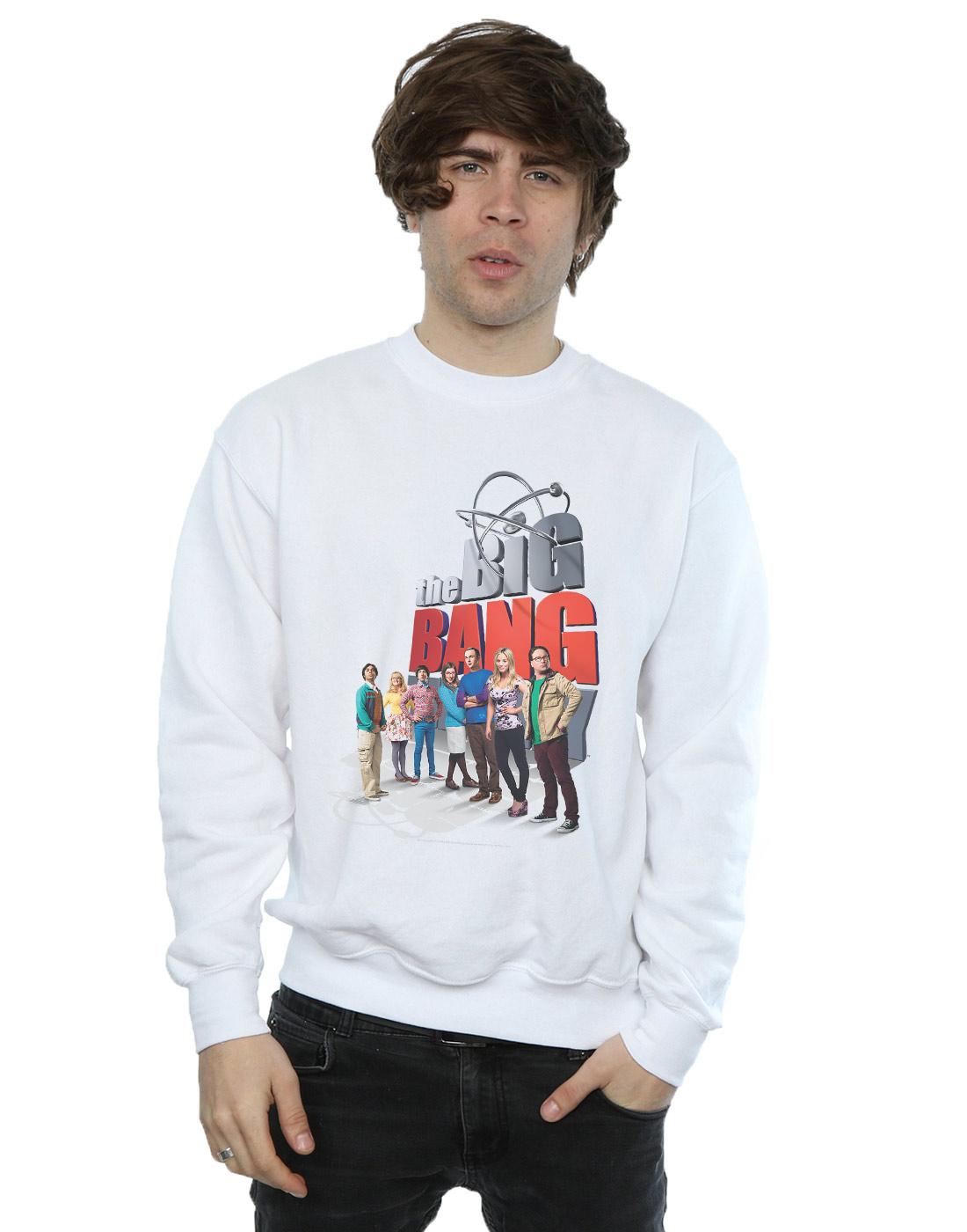 White - Back - The Big Bang Theory Mens Big Poster Cotton Sweatshirt