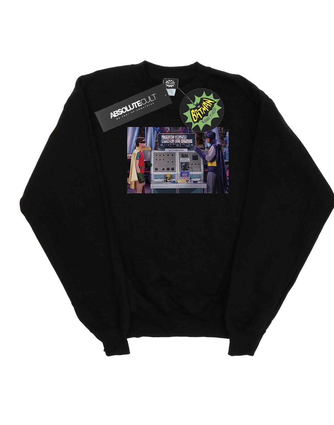 Black - Front - DC Comics Womens-Ladies Batman TV Series Batcomputer Sweatshirt