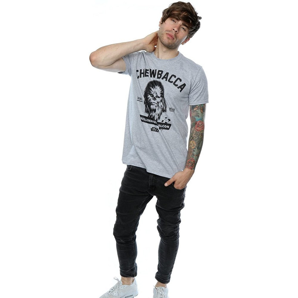 Heather Grey - Pack Shot - Star Wars Mens Collegiate Chewbacca Heather T-Shirt