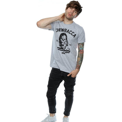 Heather Grey - Pack Shot - Star Wars Mens Collegiate Chewbacca Heather T-Shirt