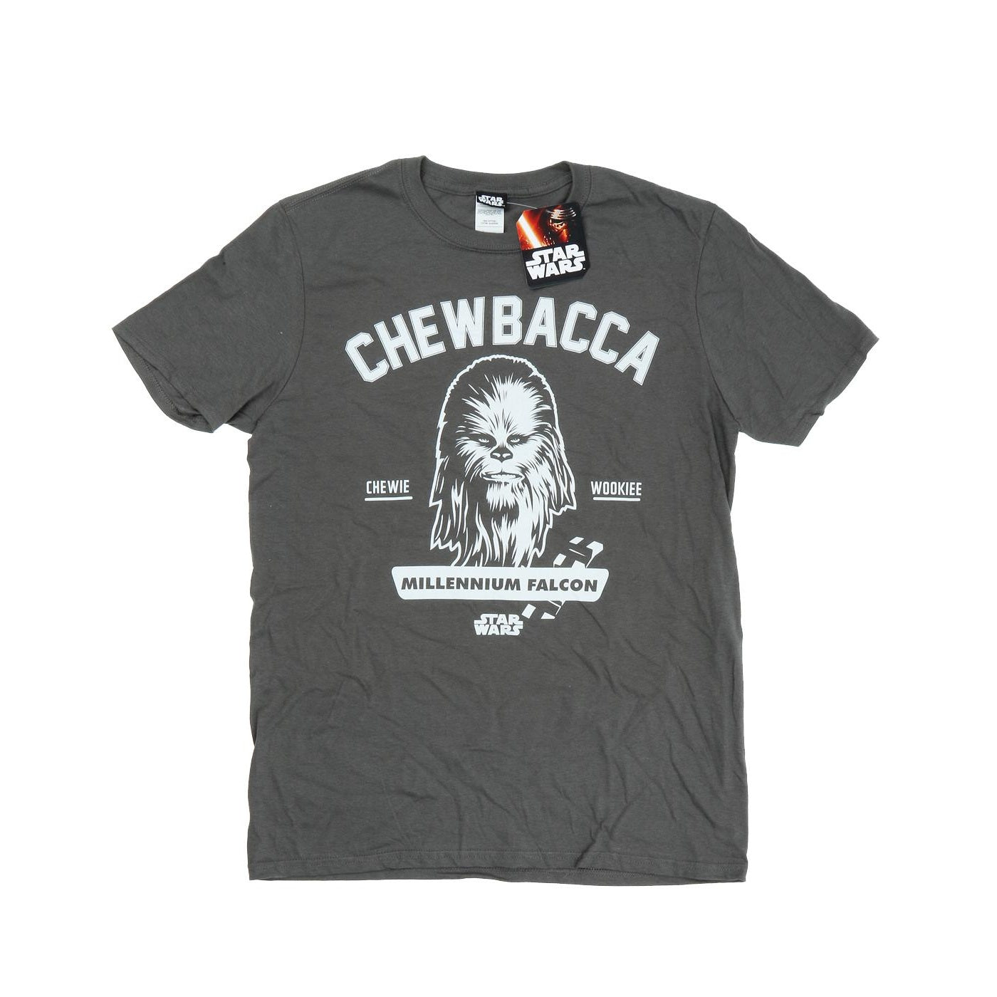 Light Graphite - Front - Star Wars Mens Collegiate Chewbacca Heather T-Shirt