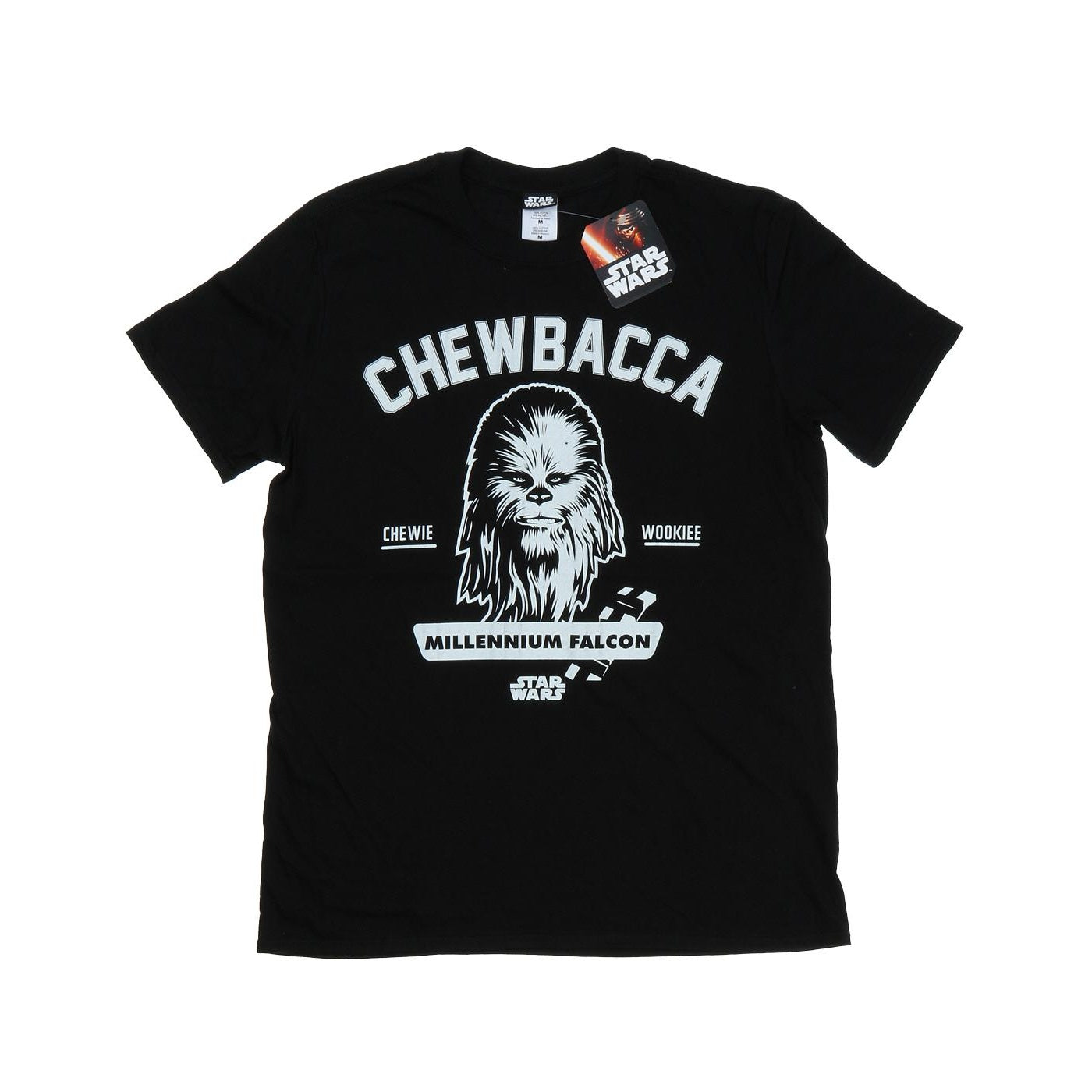 Black - Front - Star Wars Mens Collegiate Chewbacca Heather T-Shirt