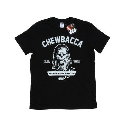 Black - Front - Star Wars Mens Collegiate Chewbacca Heather T-Shirt