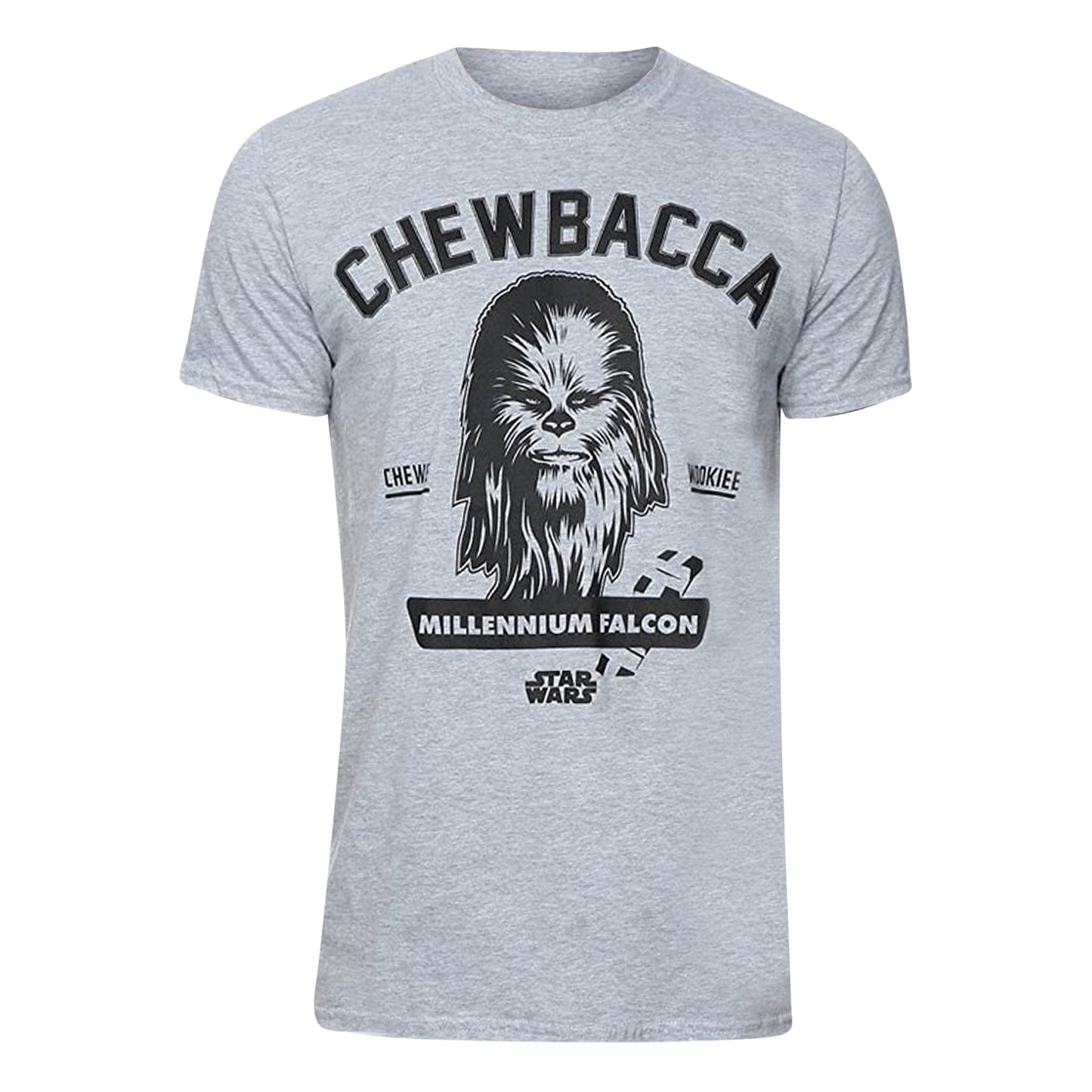 Heather Grey - Front - Star Wars Mens Collegiate Chewbacca Heather T-Shirt