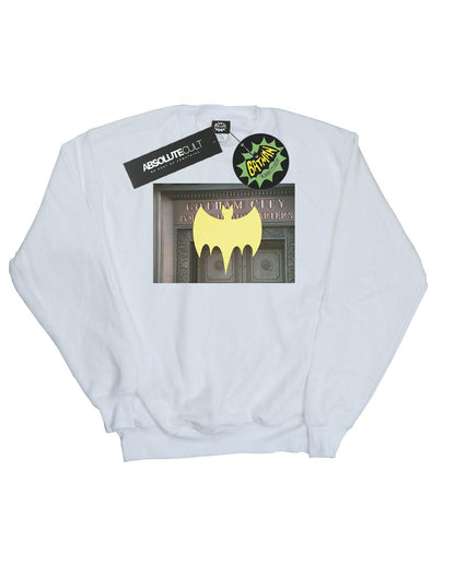 White - Front - DC Comics Womens-Ladies Batman TV Series Gotham City Police Sweatshirt