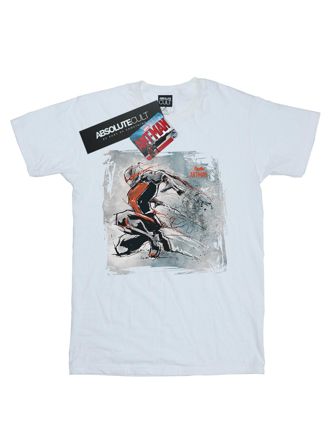 White - Front - Marvel Mens Ant-Man Art Sketch T-Shirt