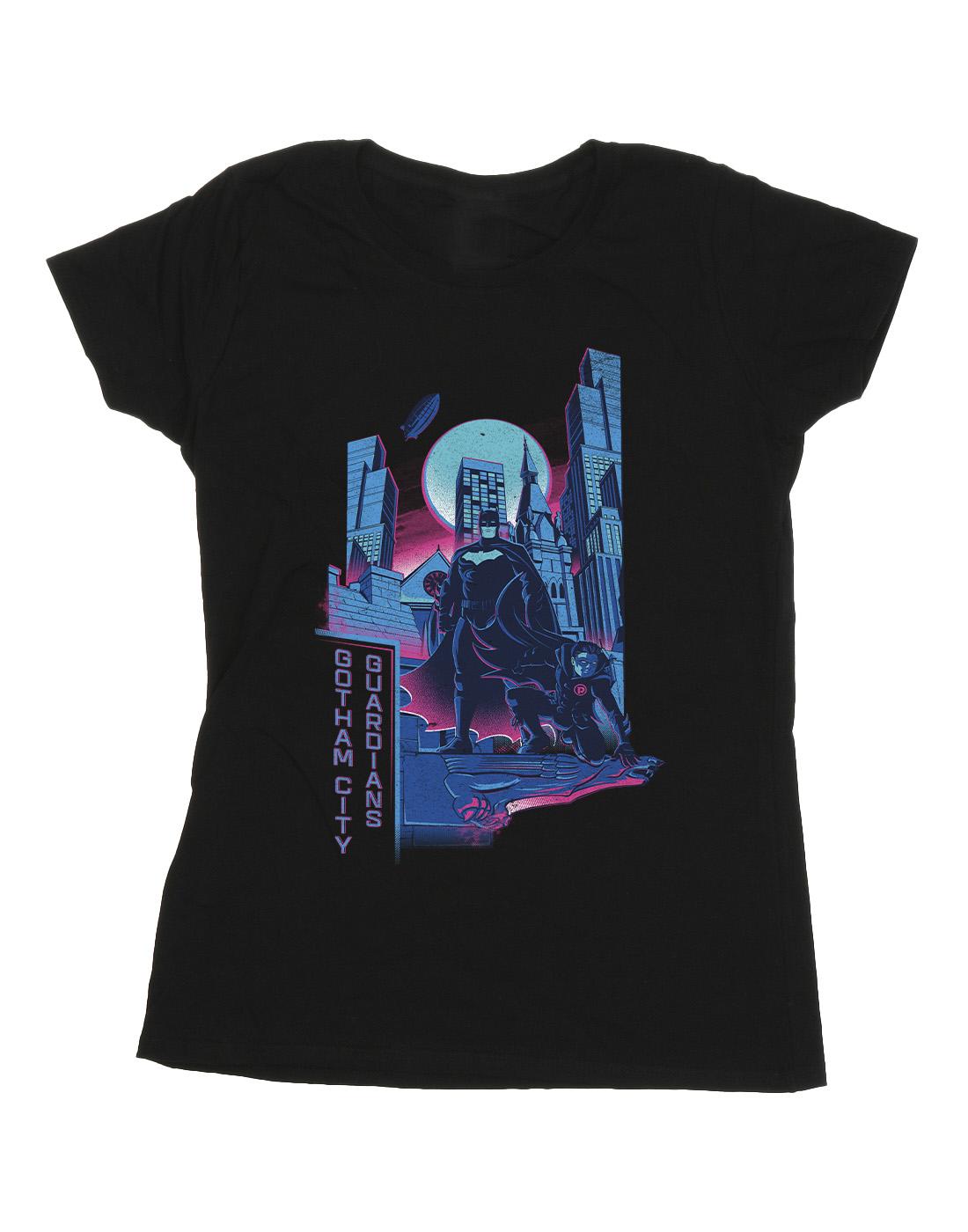 Black - Front - DC Comics Womens-Ladies Batman Gotham Guardians Cotton T-Shirt