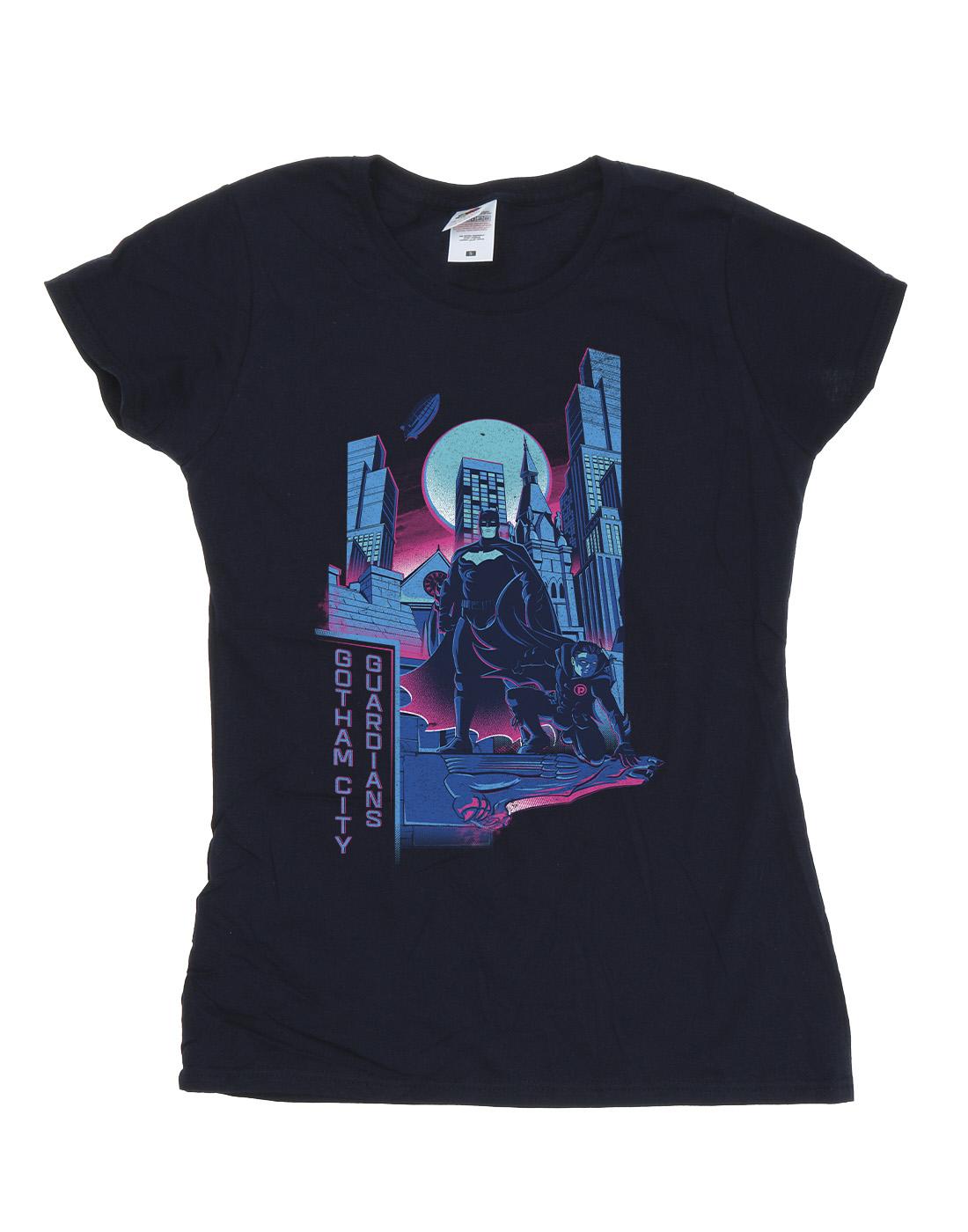 Navy Blue - Front - DC Comics Womens-Ladies Batman Gotham Guardians Cotton T-Shirt