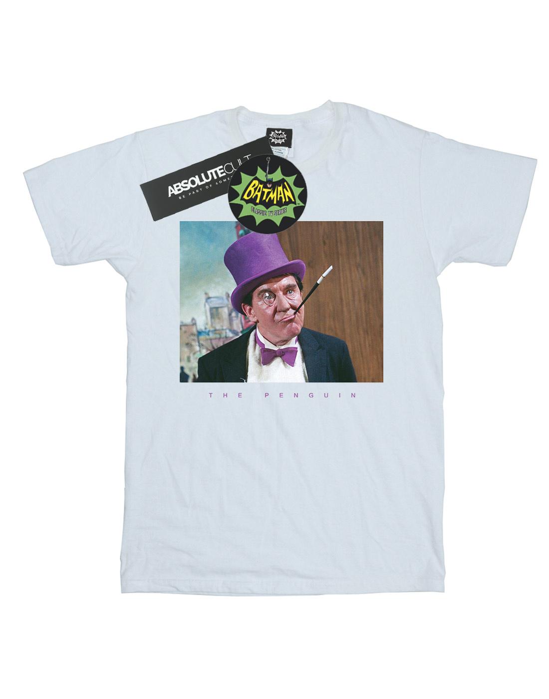 White - Front - DC Comics Girls Batman TV Series The Penguin Photograph Cotton T-Shirt