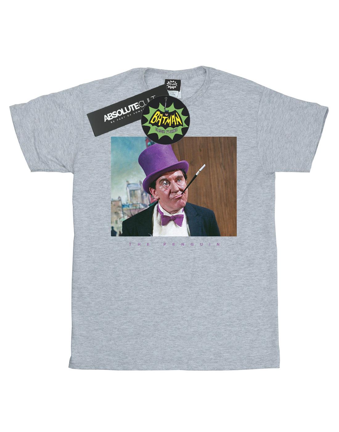 Sports Grey - Front - DC Comics Girls Batman TV Series The Penguin Photograph Cotton T-Shirt
