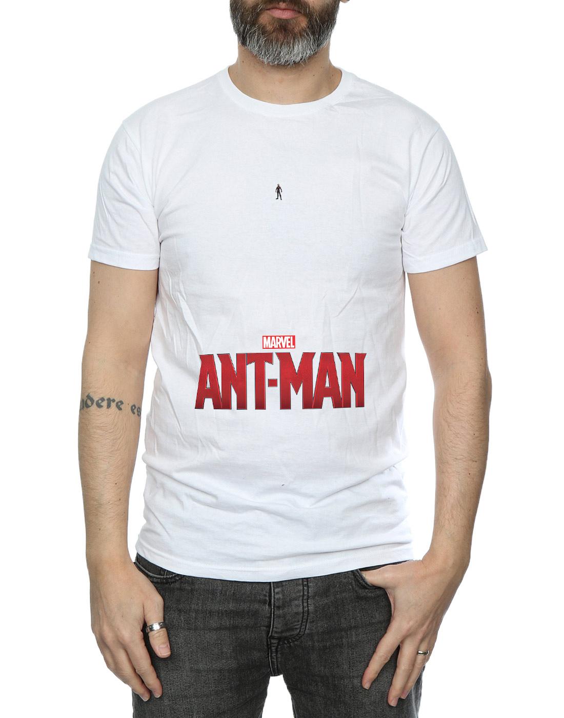 White - Side - Marvel Mens Ant-Man Ant Sized Logo T-Shirt