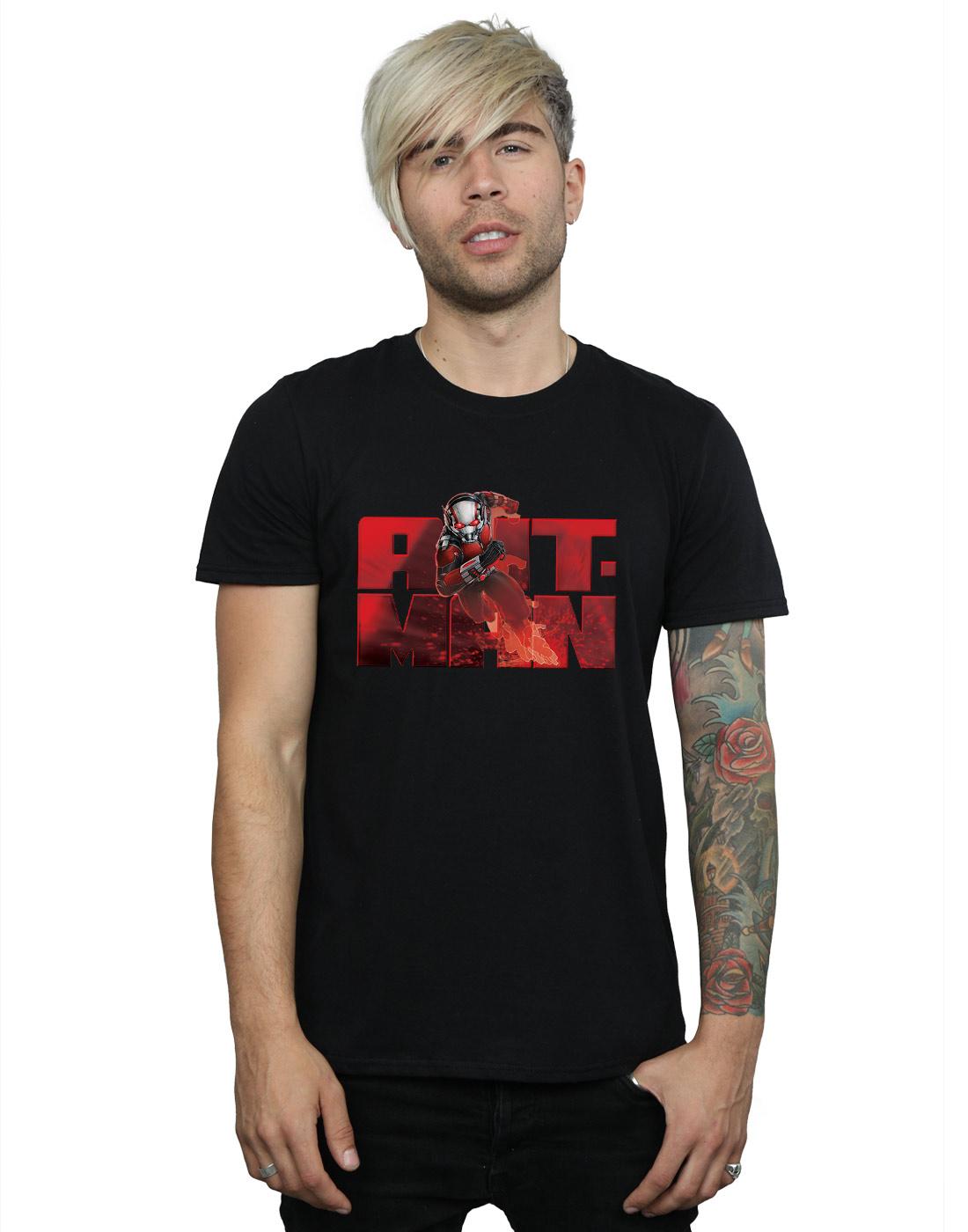 Black - Back - Marvel Mens Ant-Man Running T-Shirt