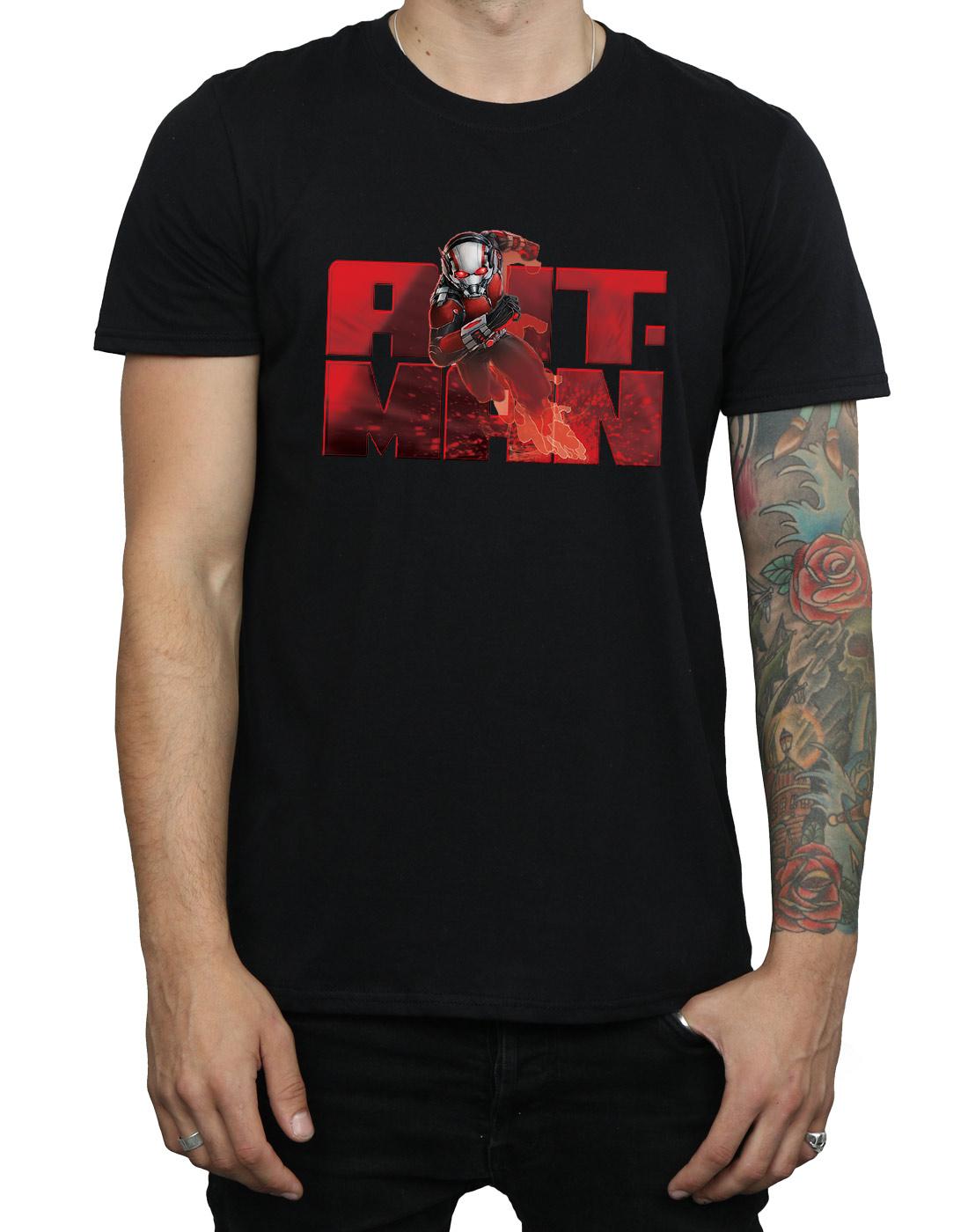 Black - Side - Marvel Mens Ant-Man Running T-Shirt