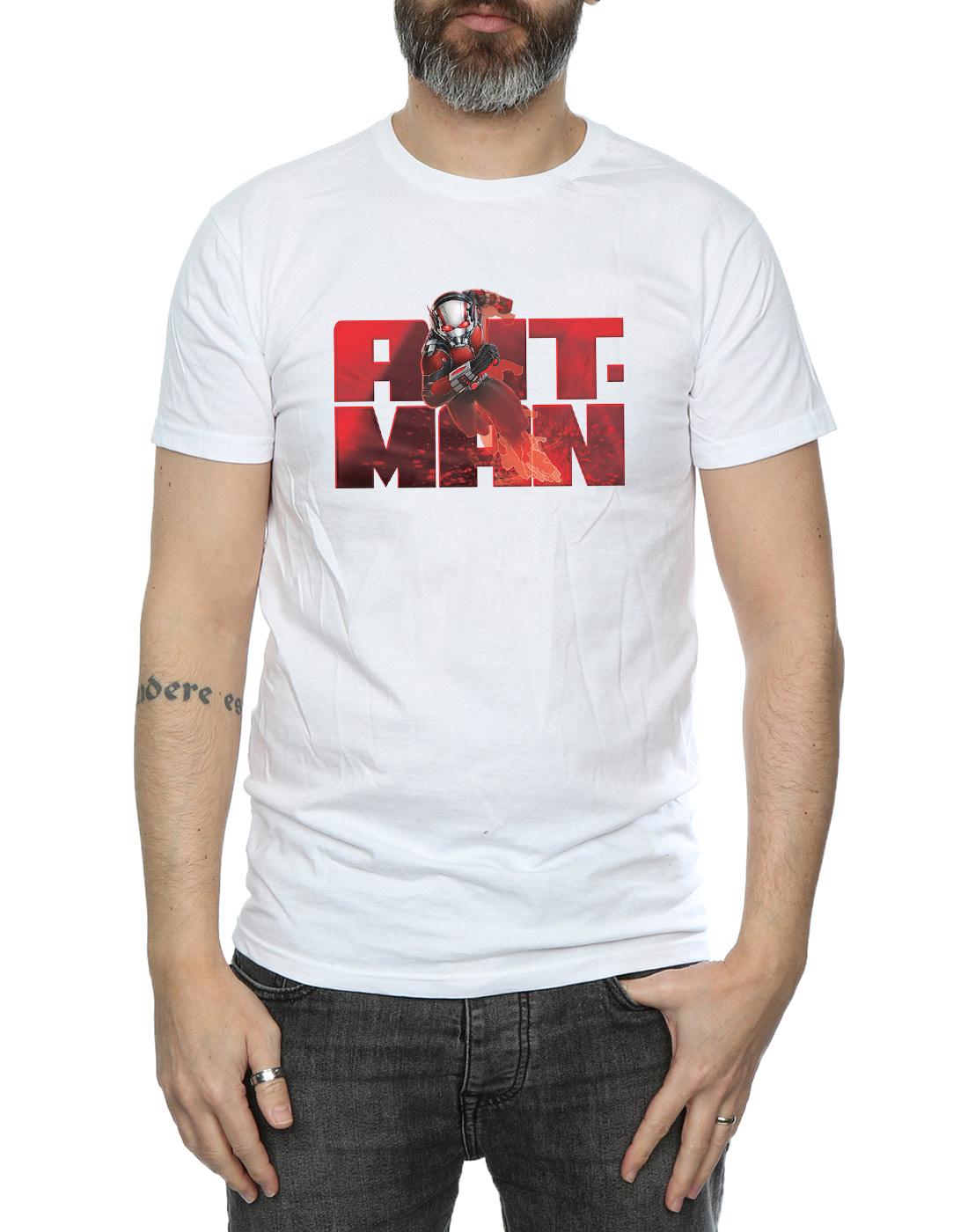 White - Side - Marvel Mens Ant-Man Running T-Shirt