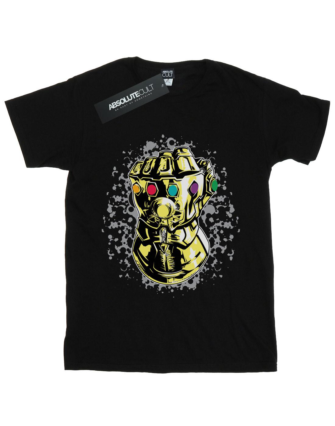 Black - Front - Marvel Womens-Ladies Avengers Infinity War Thanos Fist Cotton Boyfriend T-Shirt