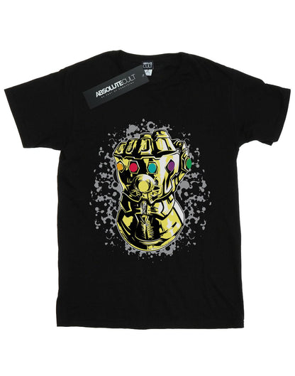 Black - Front - Marvel Womens-Ladies Avengers Infinity War Thanos Fist Cotton Boyfriend T-Shirt